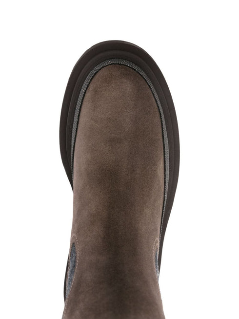 Botines de ante con cadena Monili